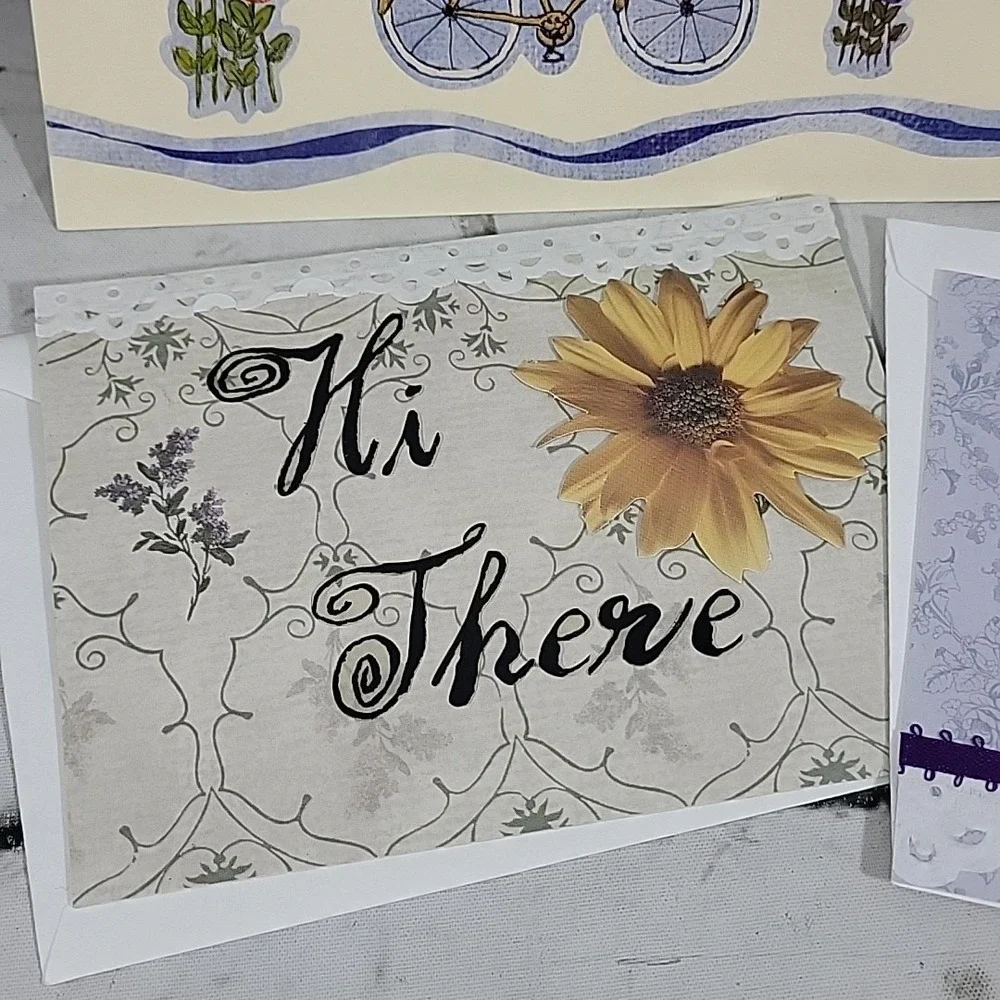 Greeting Note Cards Lot Of 4 All Different Blank Inside With Envelopes
